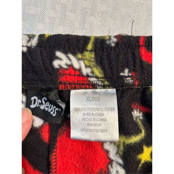 Dr. Seuss Grinch Santa xl pajama pants black red - Picture 5 of 7